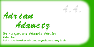 adrian adametz business card